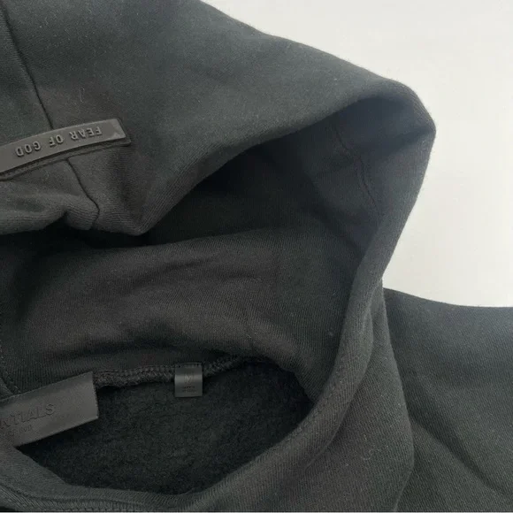 Fear Of God Essentials Hoodie Black Medium NEW - Picture 3 of 6